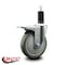 Service Caster 5'' Gray Poly Swivel 1-1/4'' Expanding Stem Caster Total Lock Brake SCC-EXTTL20S514-PPUB-114 - alternate 2